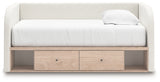 Back view of Arloster full upholstered day bed