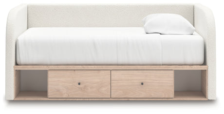 Back view of Arloster full upholstered day bed