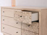 Decorative laminate botanical pattern close-up