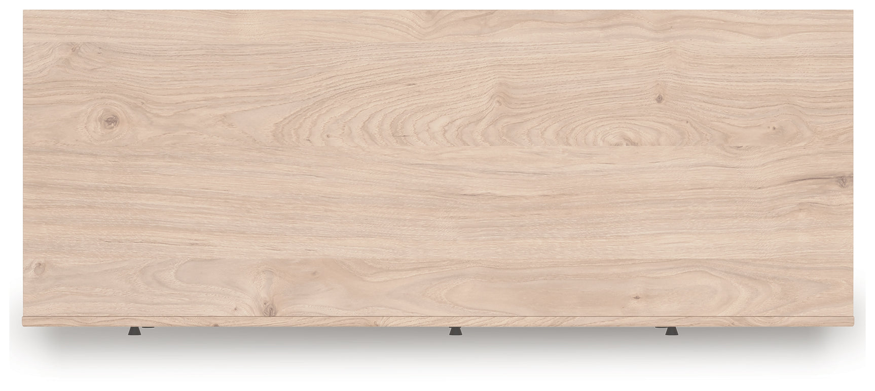 Detailed view of drawer hardware with black finish