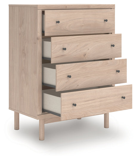 Arloster Tan Chest of Drawers head-on view