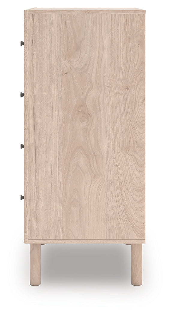 Arloster Tan Chest of Drawers side view