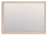 Arloster tan bedroom mirror head-on view
