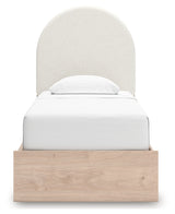 Arloster Twin Upholstered Panel Bed back view