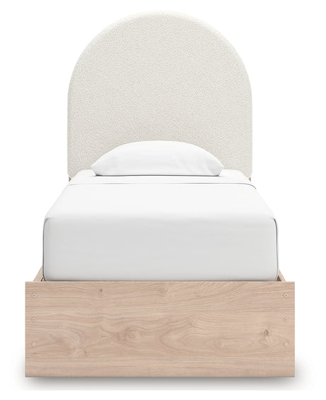 Arloster Twin Upholstered Panel Bed back view