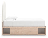 Open storage cubbies on Arloster Twin Bed