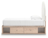 Shapella twin bed with mattress sold separately shown in bedroom setting