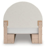 Head-on view of Full Upholstered Panel Bed