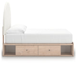Top angle showing bed frame and roll slats