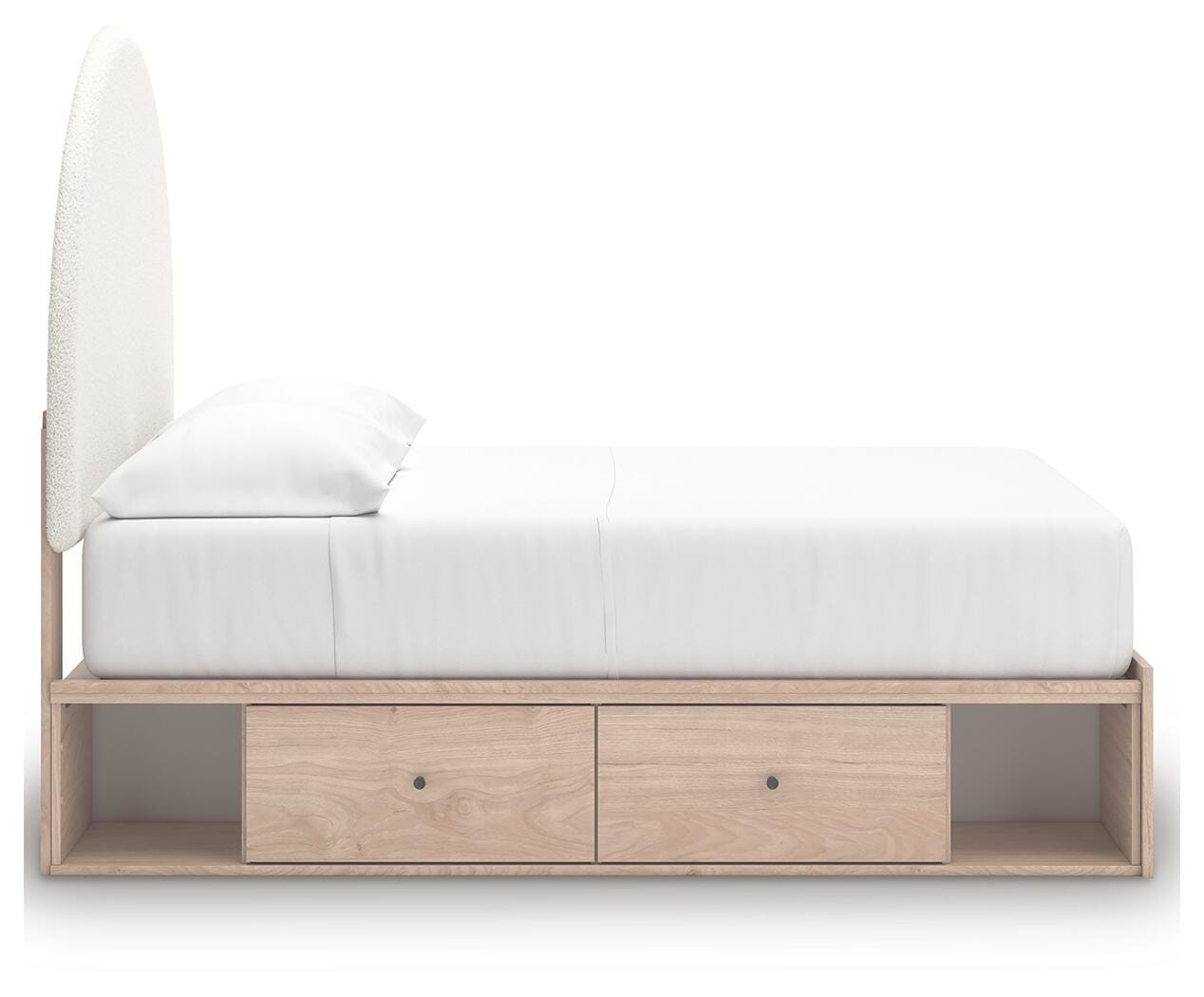 Arloster Tan/White Full Upholstered Panel Bed with Storage view 10