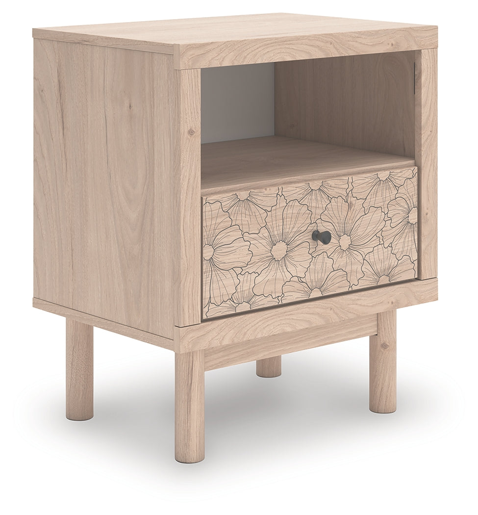 Arloster Tan Nightstand side view