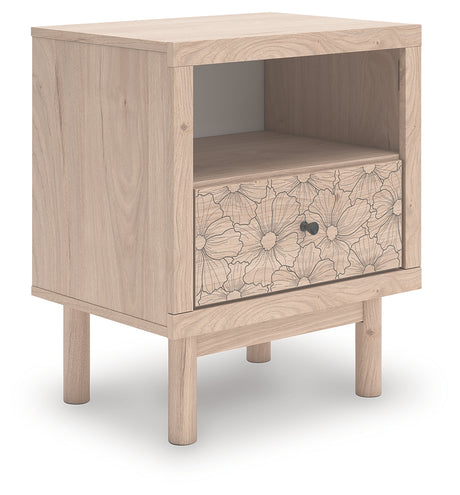 Arloster Tan Nightstand side view