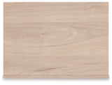 Arloster Tan Nightstand display shelf detail
