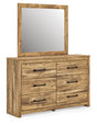 Maystonna Brown Dresser and Mirror angled view