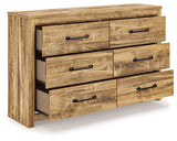 Maystonna Brown dresser open drawer view