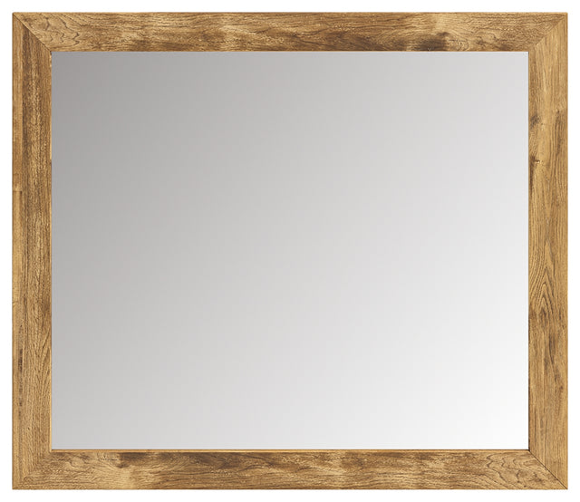 Maystonna Brown Bedroom Mirror front view
