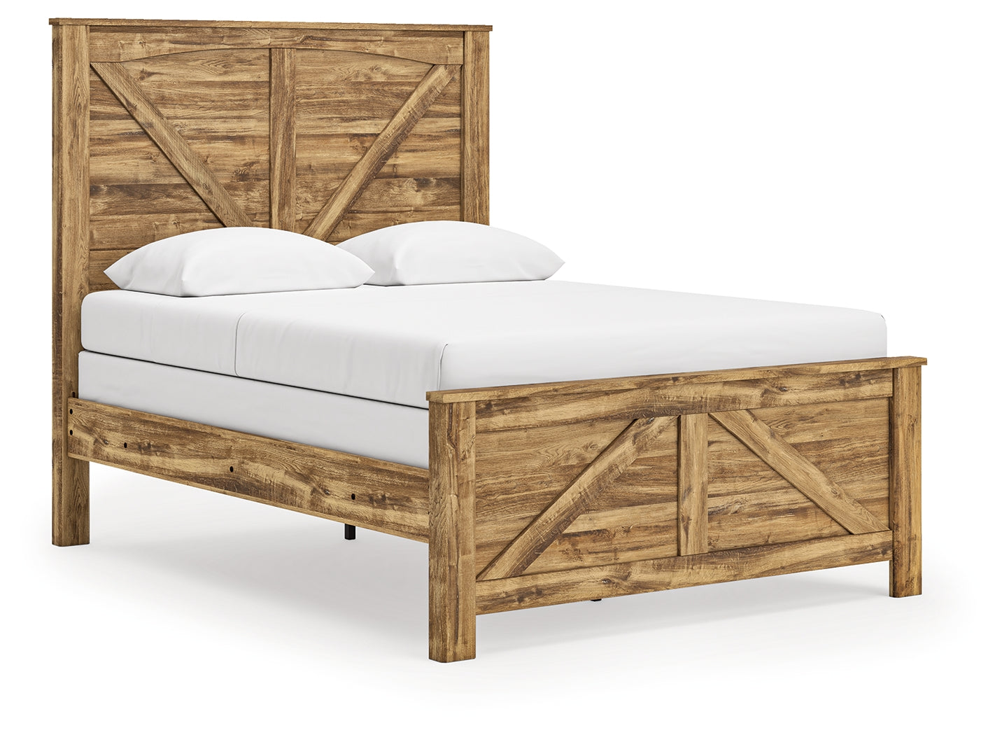 Maystonna Queen Crossbuck Panel Bed side angle