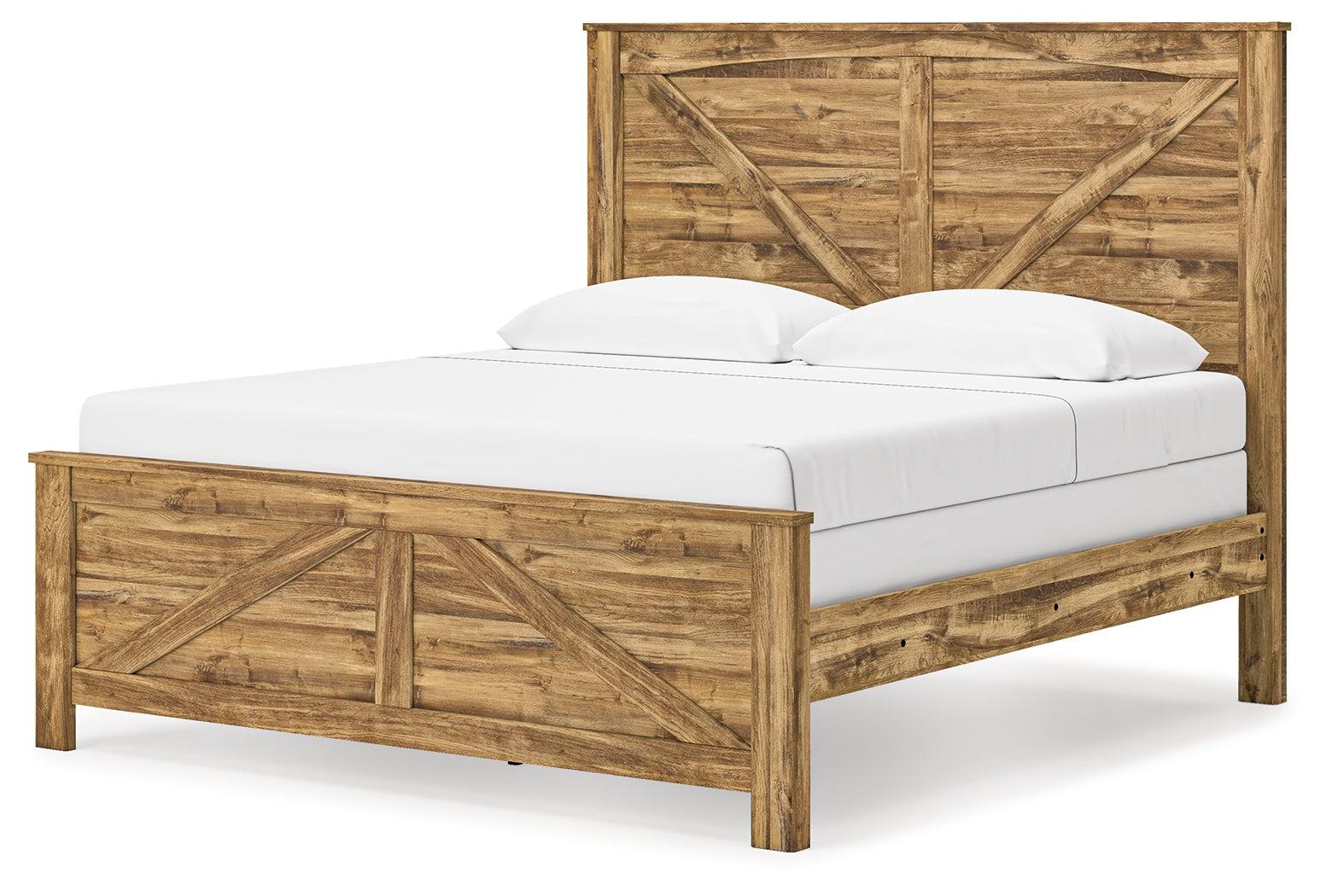 Maystonna King Crossbuck Panel Bed alternate side angle
