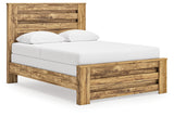 Side angle of Maystonna Queen Panel Bed showing footboard