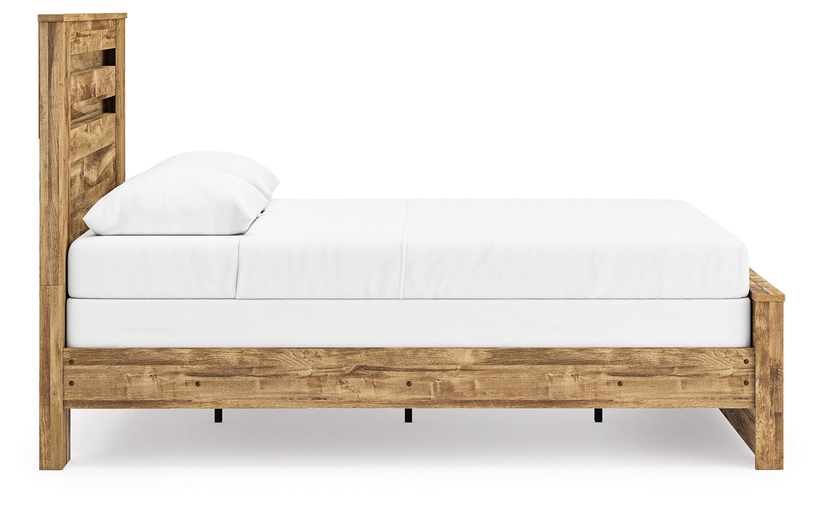 Swatch of Maystonna bed brown rustic finish