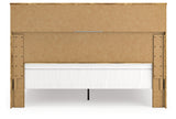 Headboard detail of Maystonna King Panel Bed