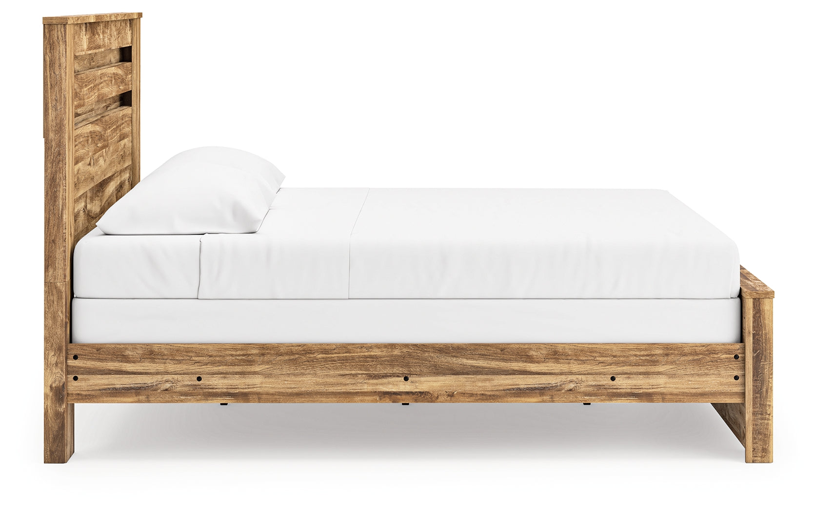 Maystonna Brown King Panel Bed side view