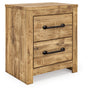 Maystonna Brown Nightstand angled front-left view