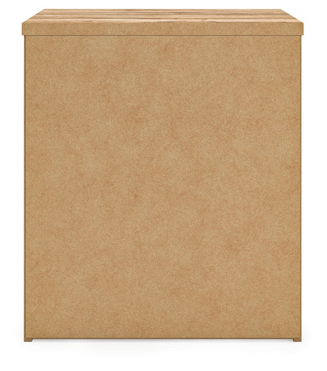 Maystonna Brown Nightstand back view