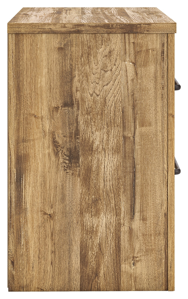 Maystonna Brown Nightstand side profile