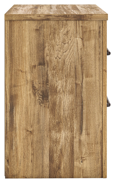 Maystonna Brown Nightstand side profile