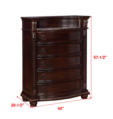 Stanley Nightstand drawer slides feature