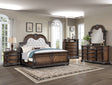 main view of Stanley Coffee Brown Upholstered Tufted Sleigh Bedroom Set bed