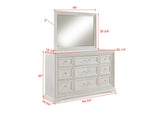 Side view of Alexandria White Panel Bedroom Set bed