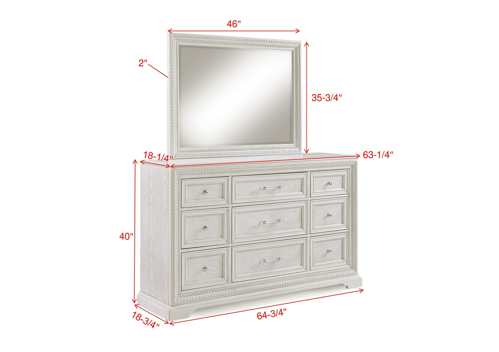 Side view of Alexandria White Panel Bedroom Set bed