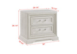 Alexandria White Nightstand drawer detail