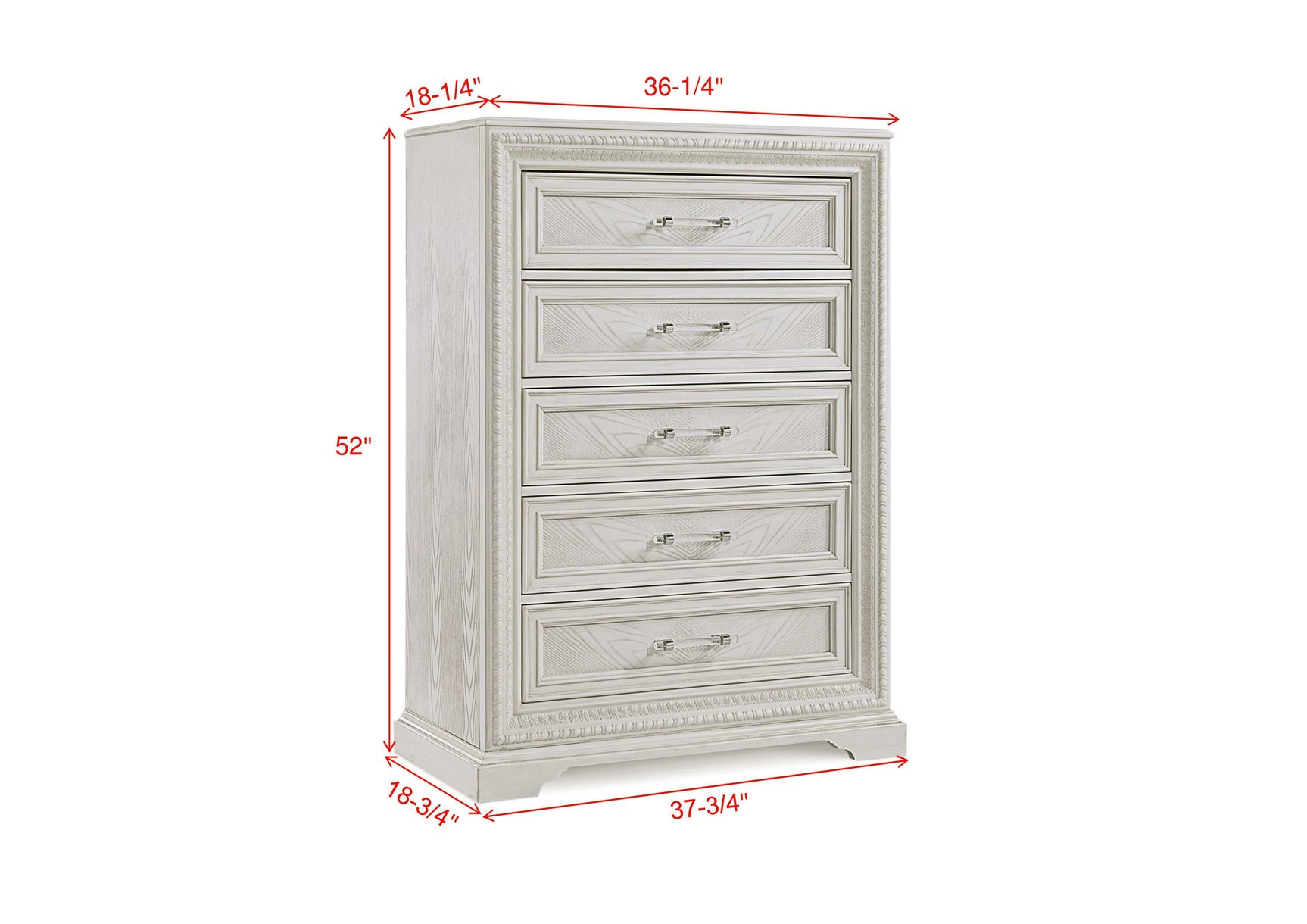 Main view of Alexandria White Panel Bedroom Set