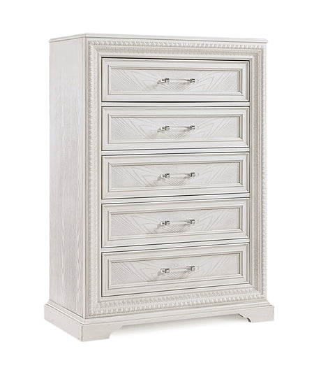 Bedroom view of Alexandria White Panel Bedroom Set