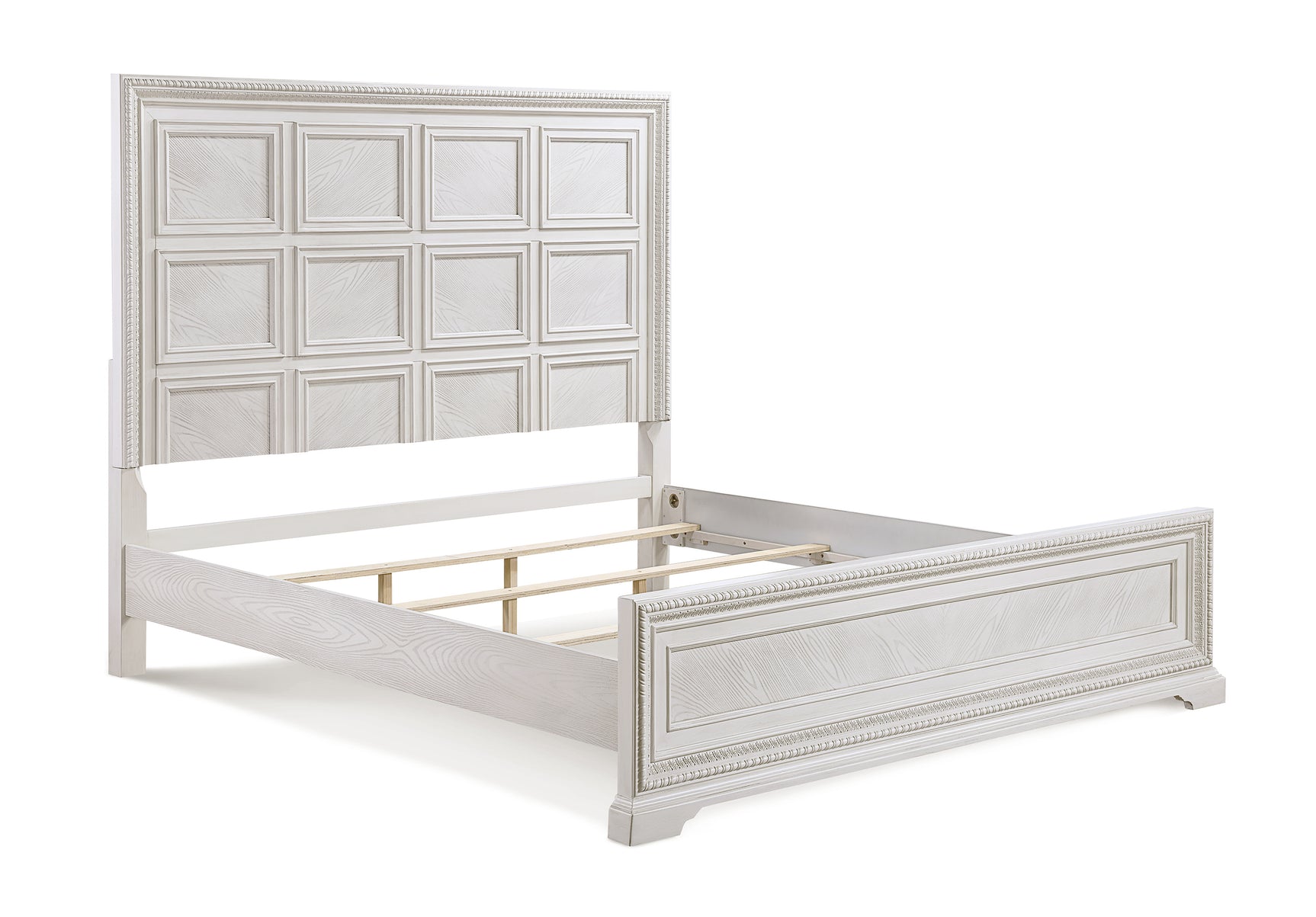 Bedroom view of Alexandria White Panel Bedroom Set