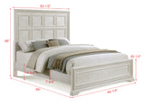 Alexandria White Panel Bedroom Set side bed view