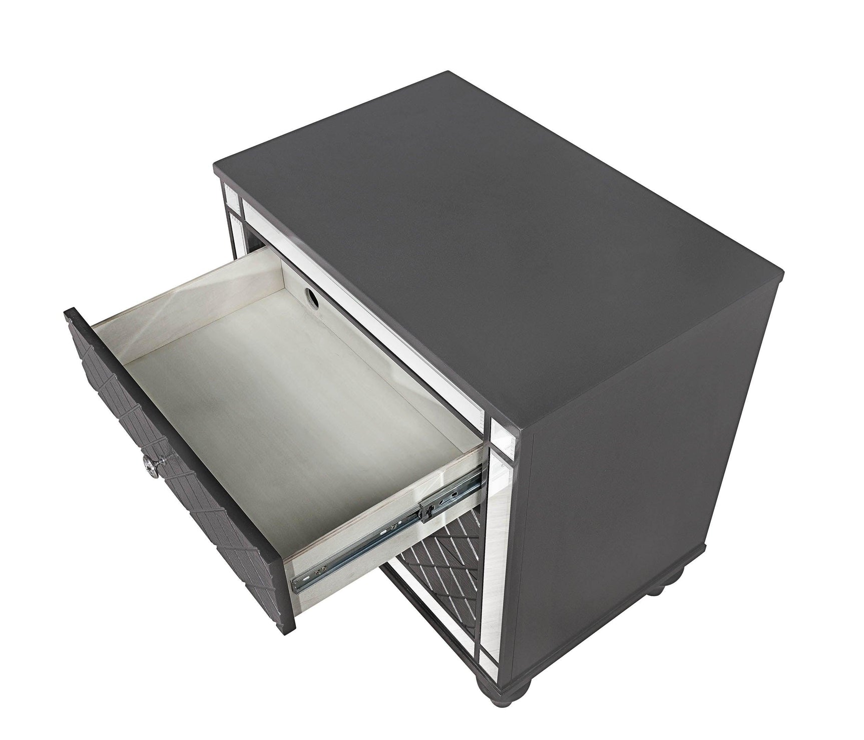 Refino Chest Gray, Drawer Opening