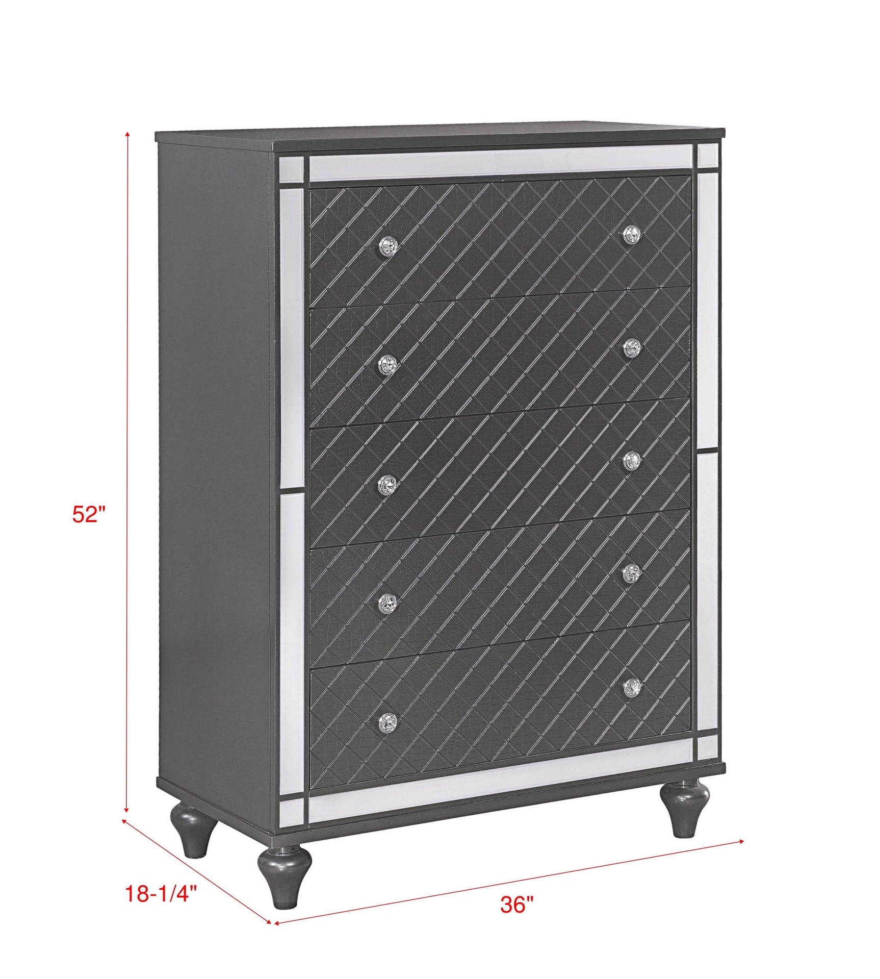 Refino dresser full view in modern bedroom setting