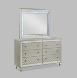 Cristian Champagne Night Stand Detail on Wood Finish