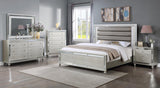 Cristian Champagne Night Stand with Nickel Knobs
