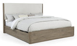 Veranda Gray Upholstered Panel King Bed from Decor Furniture