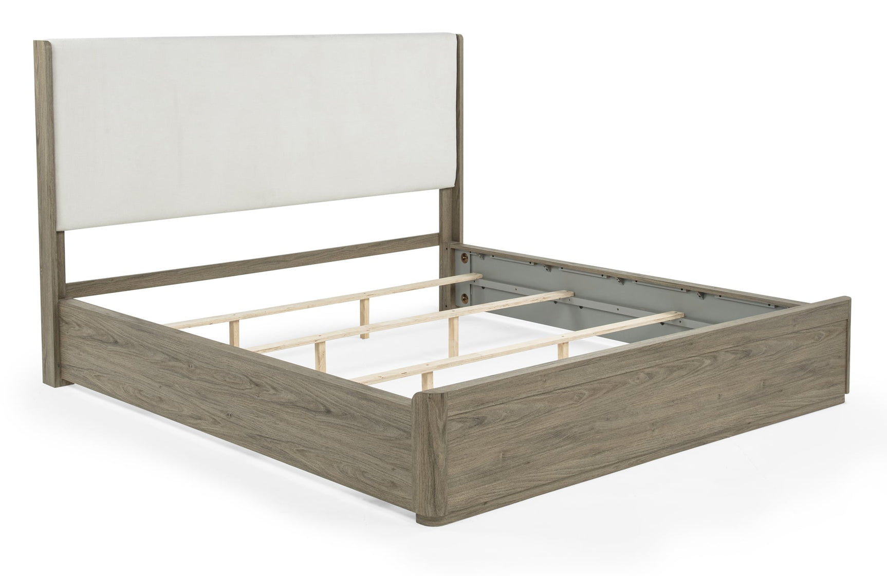 Veranda Gray Upholstered Panel King Bed view 3