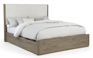 Veranda Gray Upholstered Panel Queen Bed from Decor Furniture