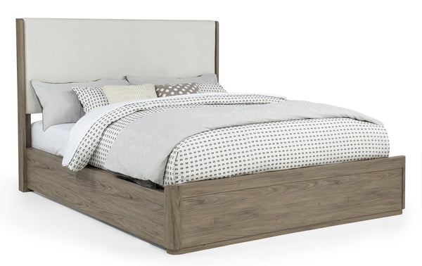 Veranda Gray Upholstered Panel Queen Bed from Decor Furniture