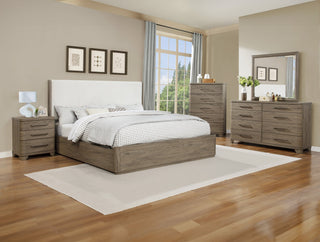 Veranda Gray Upholstered Panel Bedroom Set from Decor Furniture