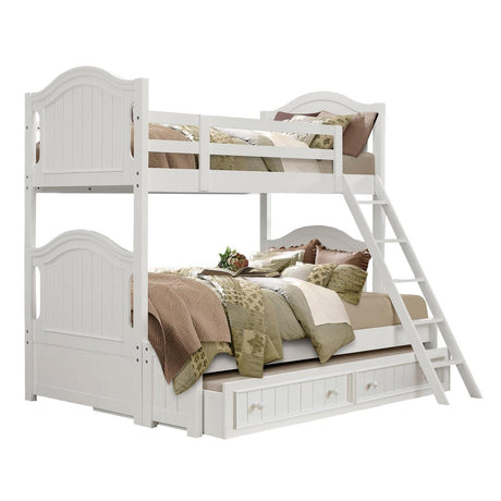 Clementine White Ladder Trundle Youth Daybed front view