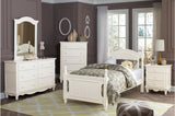 Clementine White dresser and mirror in youth bedroom